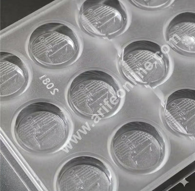 21 cavities Euro coin shape hard Polycarbonate chocolate fondant mould│SB-2081│ (MOQ 12 PCS) (RRD)
