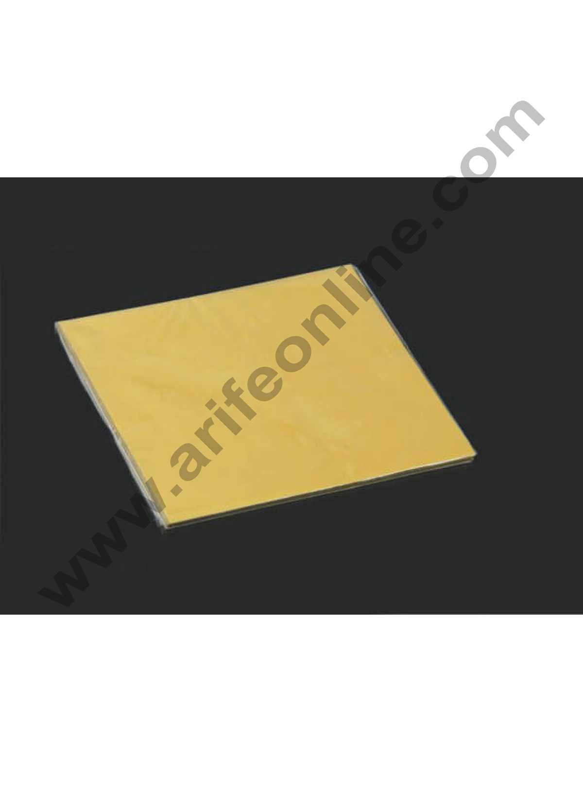 Cake Decor Metallic Plastic Chocolate Wrapper, Golden