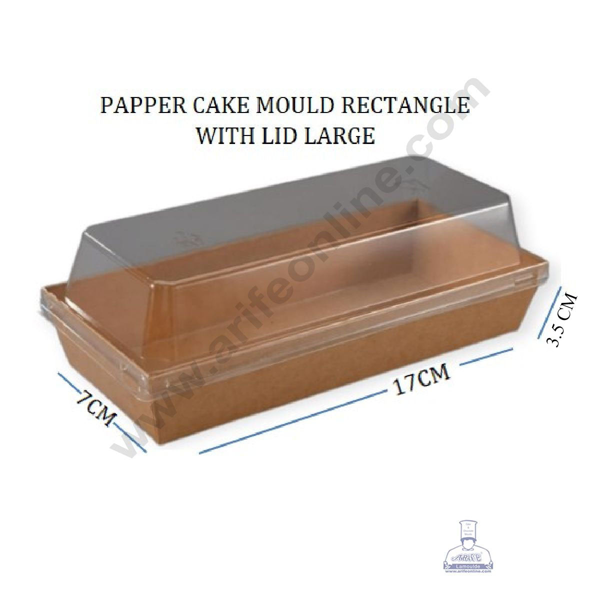 Rectangle Shape Paper Moulds With Lid - Karft - Large (MOQ 100 PCS)