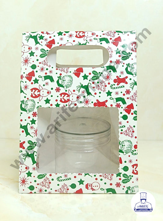 1 Mason Jar Paper Carry Bags Christmas Theme - Small (10 Pcs)  (MOQ 12 PACK)