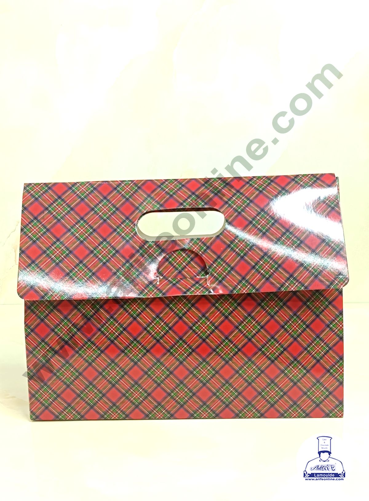 3 Mason Jar Paper Carry Bags Christmas Theme Red & Blue - Large (10 Pcs) (MOQ 12 PACK)