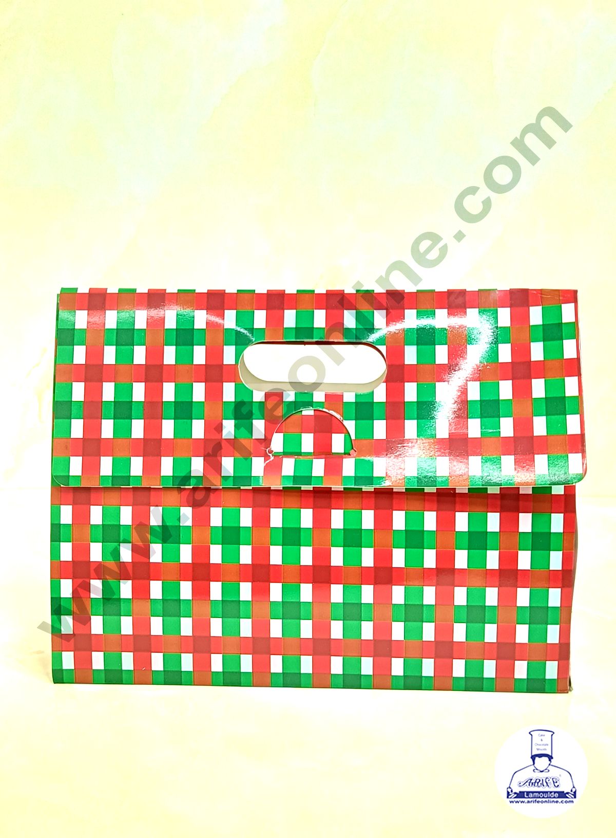 3 Mason Jar Paper Carry Bags Christmas Theme Red & Green - Large (10 Pcs) (MOQ 12 PACK)
