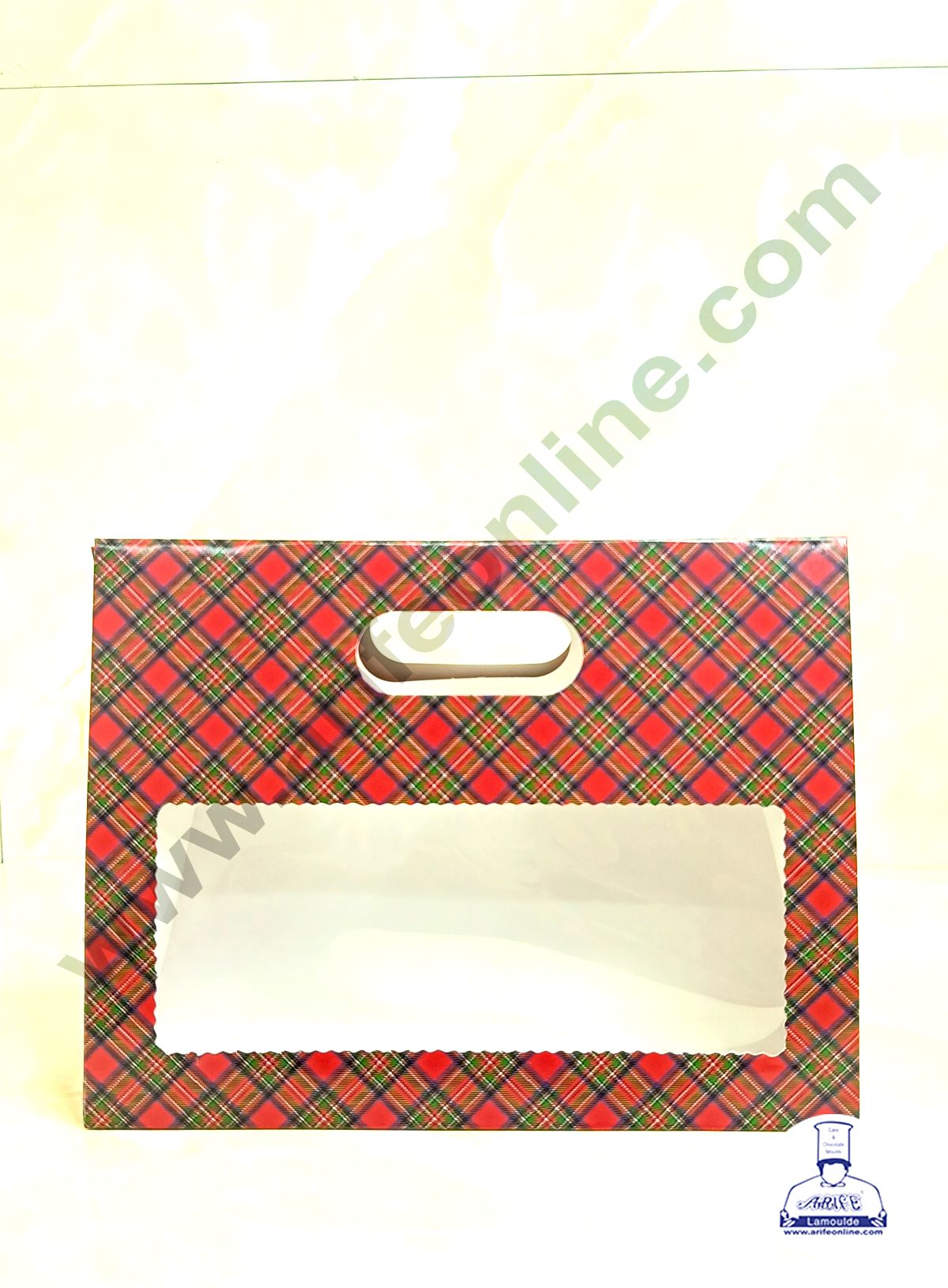 3 Mason Jar Paper Carry Bags Christmas Theme Red & Blue - Large (10 Pcs) (MOQ 12 PACK)