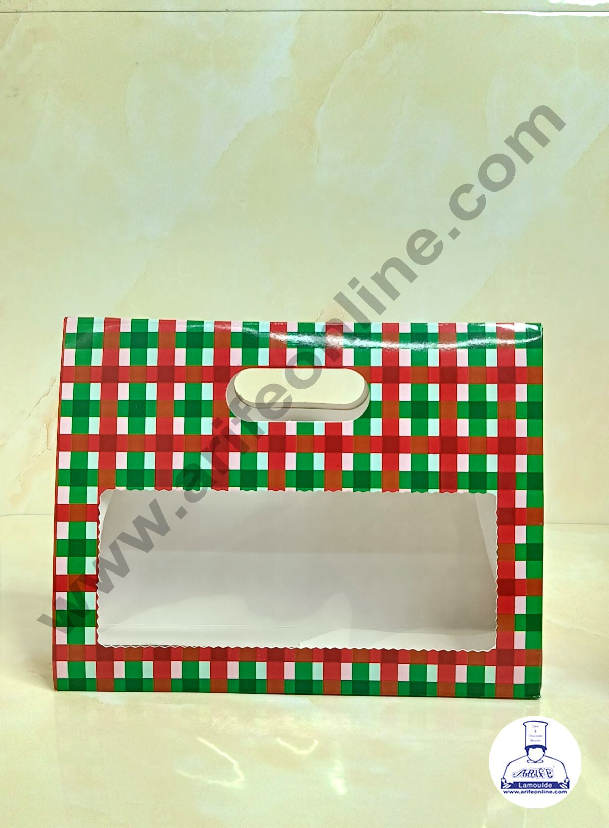 3 Mason Jar Paper Carry Bags Christmas Theme Red & Green - Large (10 Pcs) (MOQ 12 PACK)