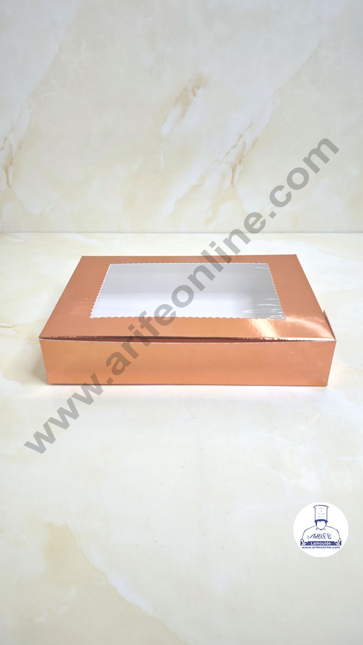Rose Gold Brownie Boxes 6 Cavity with Clear Window, Brownie Carriers ( 10 Pcs Pack ) (MOQ 12 PACK)