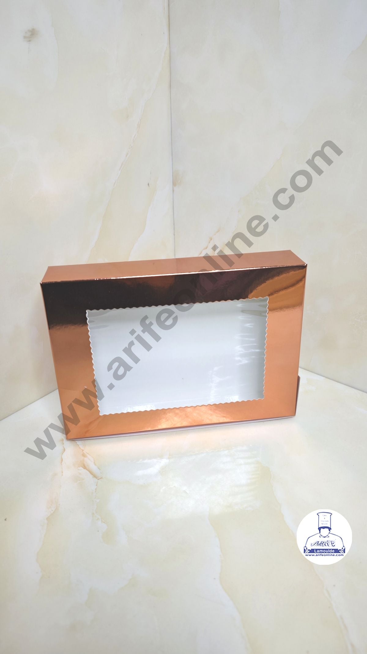 Rose Gold Brownie Boxes 6 Cavity with Clear Window, Brownie Carriers ( 10 Pcs Pack ) (MOQ 12 PACK)