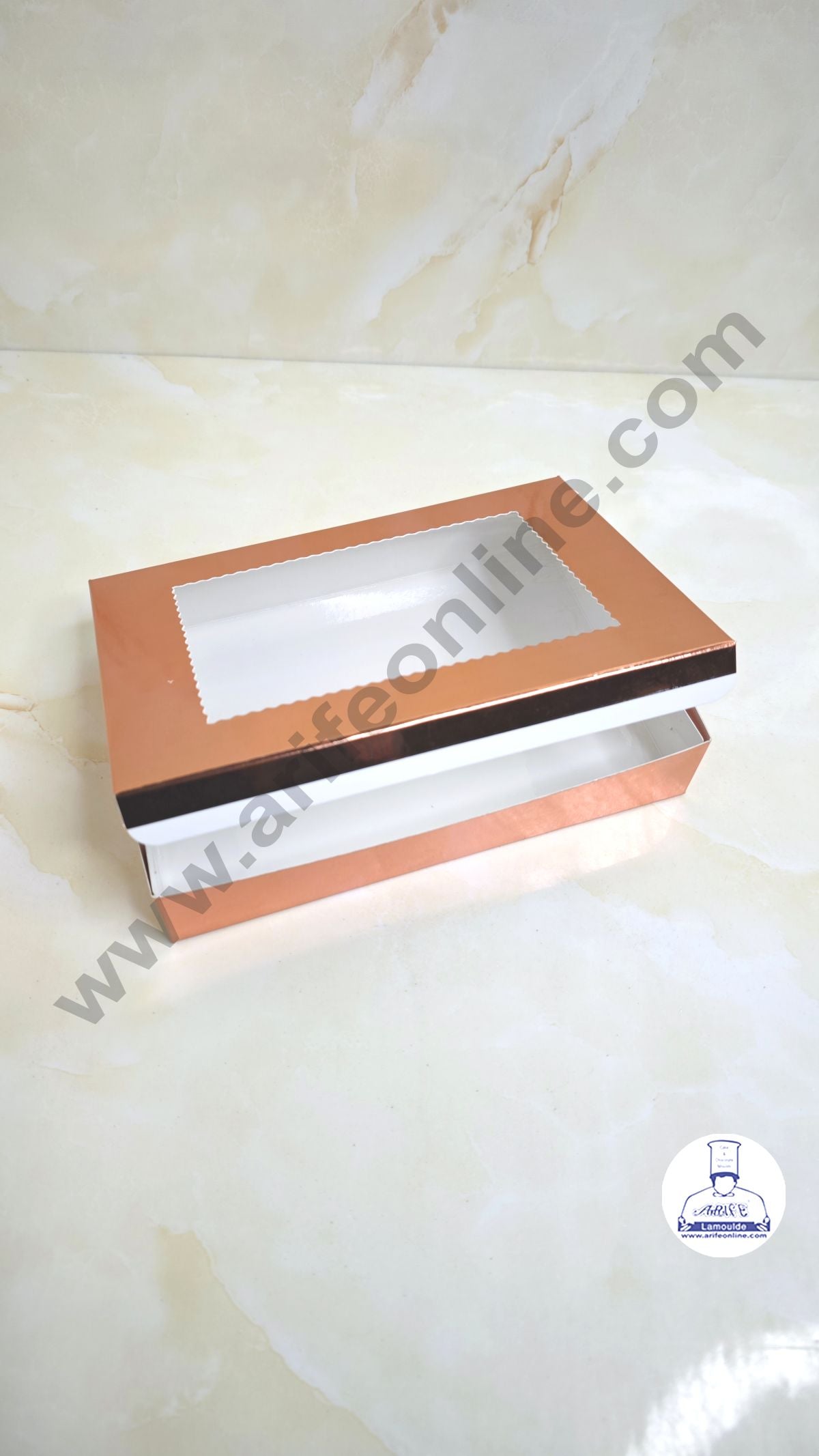 Rose Gold Brownie Boxes 6 Cavity with Clear Window, Brownie Carriers ( 10 Pcs Pack ) (MOQ 12 PACK)
