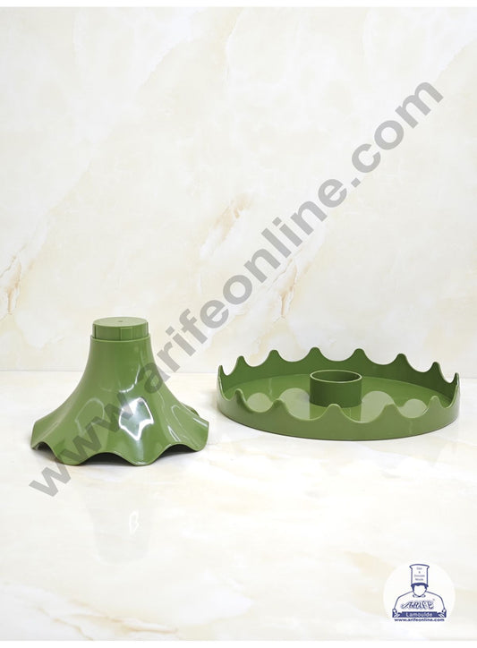 Small Detachable Plastic Cake Stand Drop Shaped | Cupcake Stand | Display Stand - Green (MOQ 12 PCS)