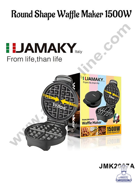 Jamaky Round shape 1500W Waffle Maker Non-Stick Waffle Iron - Model: JMK2007 A (SB-JM-JMK2007 A)  (MOQ 10 PCS)