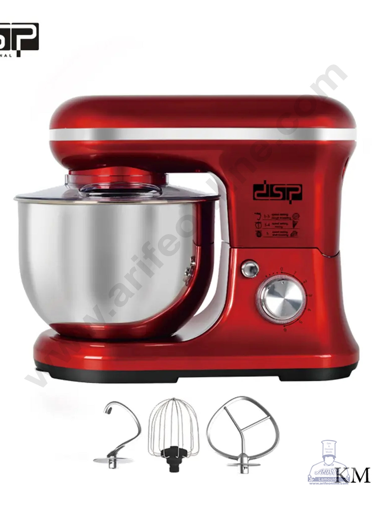 DSP RED 3 in 1 Stand Mixer Cake Mixer 5.5 litre 1200 watt KM3043A (MOQ 6 PCS)