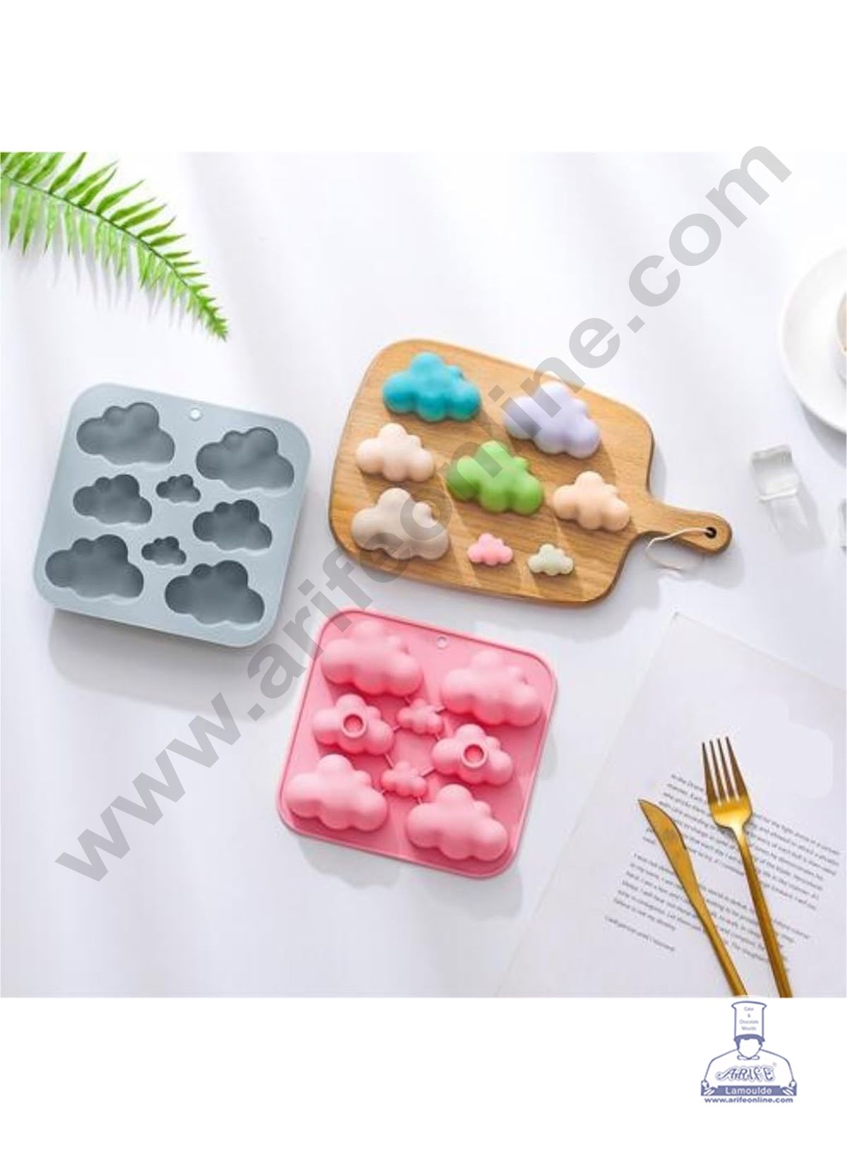 8 Cavity Cloud Shape Silicone Chocolate Mould | Muffin Mould (MOQ 12 PCS) (FD)