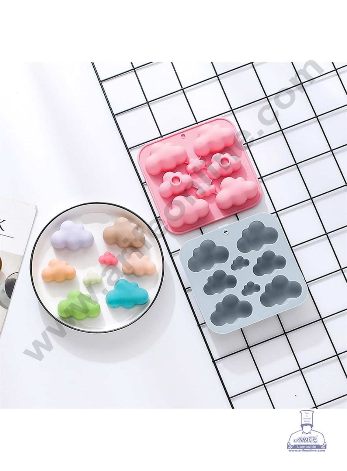 8 Cavity Cloud Shape Silicone Chocolate Mould | Muffin Mould (MOQ 12 PCS) (FD)
