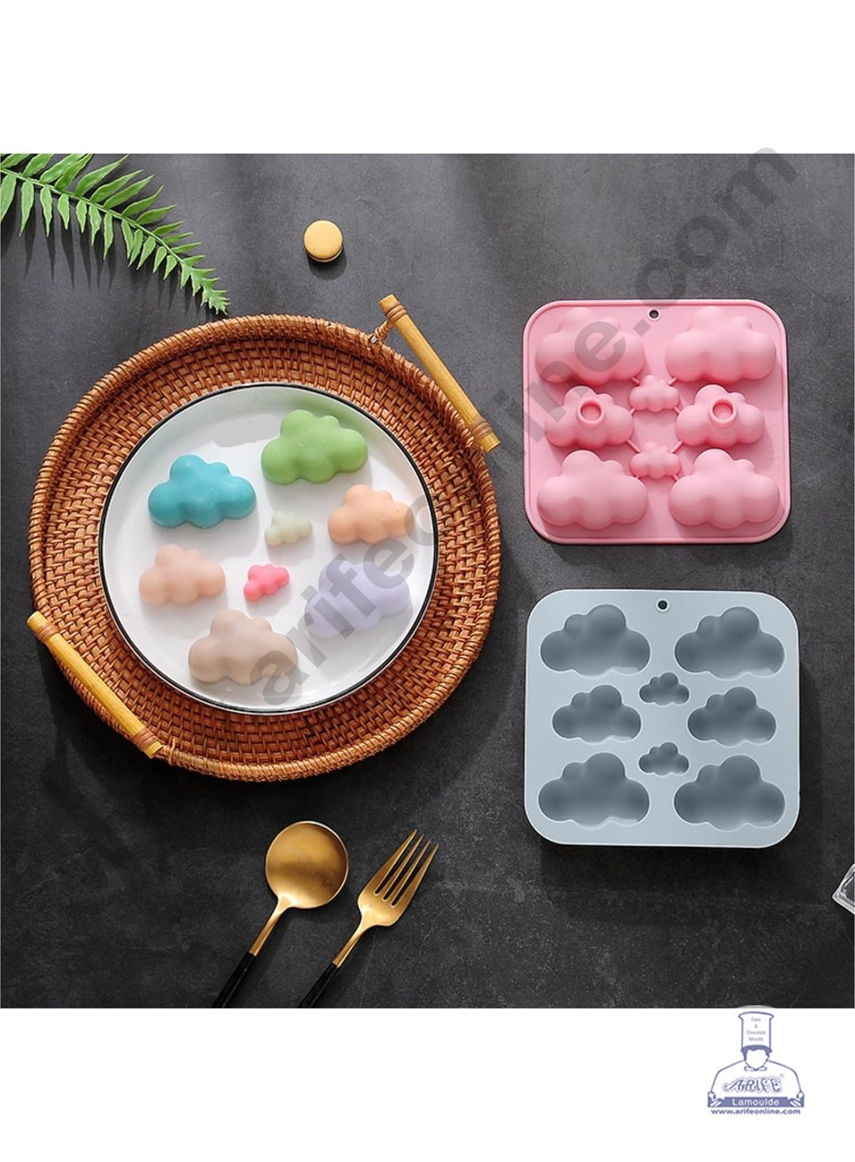 8 Cavity Cloud Shape Silicone Chocolate Mould | Muffin Mould (MOQ 12 PCS) (FD)