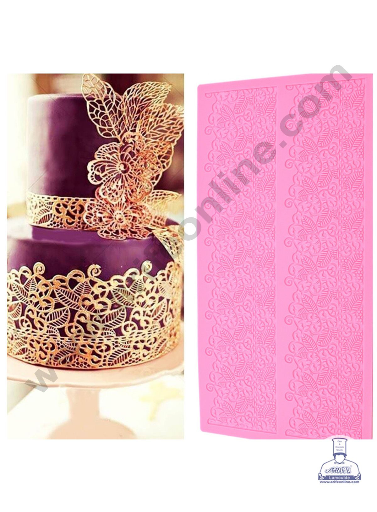 Cake Decor Silicone Cake Leaf Lace Mould Fondant Cake Decorative Silicone Lace Mat Cake Baking Mat (SBLM-SM-2729)