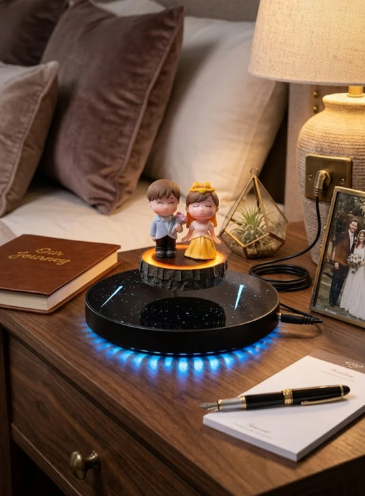 Levitating Magnetic Floating Display Stand With LED Lights | Anti Gravity Showcase (SB-LF-Display-L)