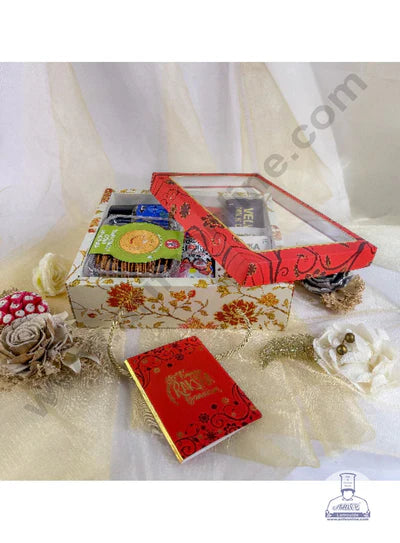 Majestic Marigold Design Hamper Box With Rope Handle - (1 Pc Pack) (MOQ 50 PCS)