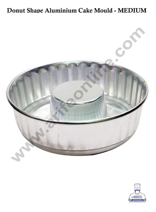 Donut Shape Aluminium Cake Mould - Medium ( 17 x 5.5 cm ) (MOQ 12 PCS)