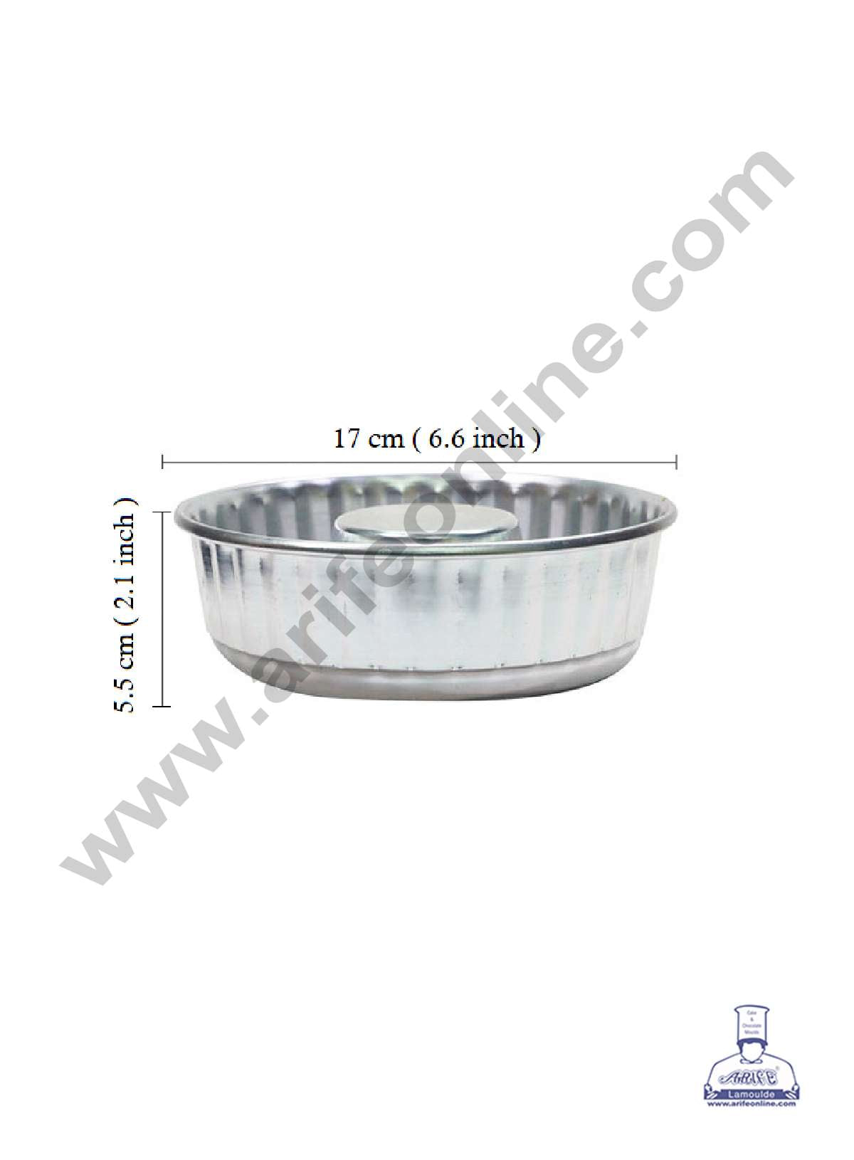 Donut Shape Aluminium Cake Mould - Medium ( 17 x 5.5 cm ) (MOQ 12 PCS)