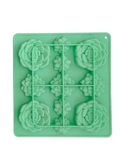 11-Cavity Multi-Size Flower & Succulent Silicone Mold│SB-LBM-1344│ (MOQ 12 PCS) (MD)