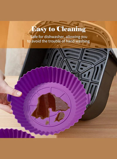 Air Fryer Silicone Liners | Round Non Stick Air Fryer Silicone Liners | 6.5 Inch (Big) (MOQ 12 PCS) (io)