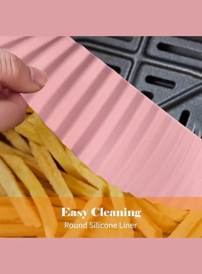 Air Fryer Silicone Liners | Round Non Stick Air Fryer Silicone Liners | 6.5 Inch (Big) (MOQ 12 PCS) (io)