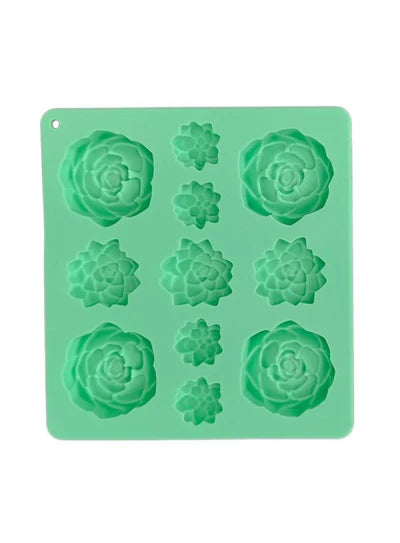 11-Cavity Multi-Size Flower & Succulent Silicone Mold│SB-LBM-1344│ (MOQ 12 PCS) (MD)