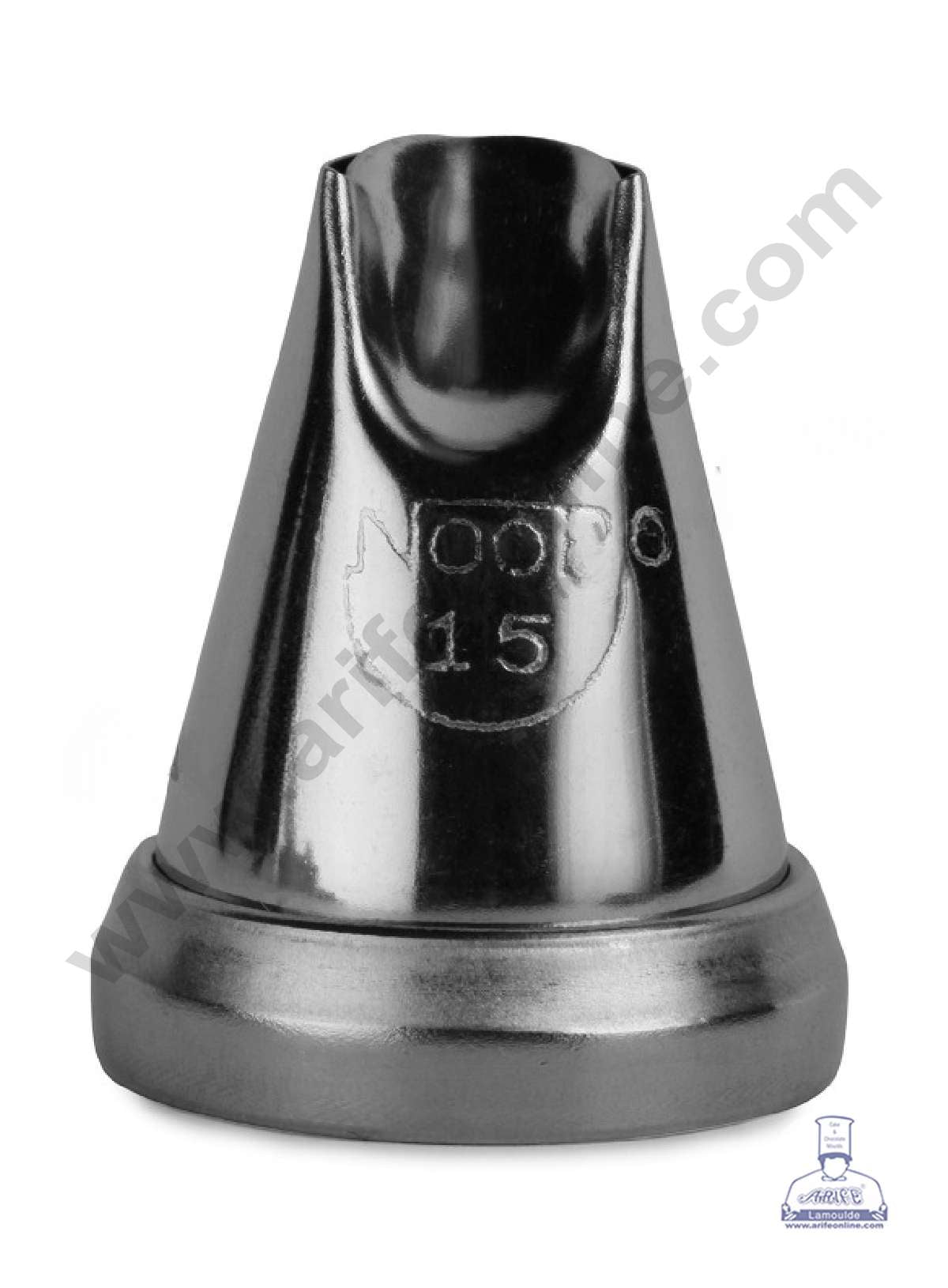 Small Noor Nozzle - No. 15 Ruffles Design Piping Nozzle with Collar Ring (MOQ 50 PCS)