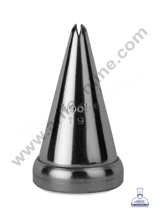 Medium Noor Nozzle - No. 19 Four Star Ribbon Design Piping Nozzle with Collar Ring (MOQ 50 PCS)