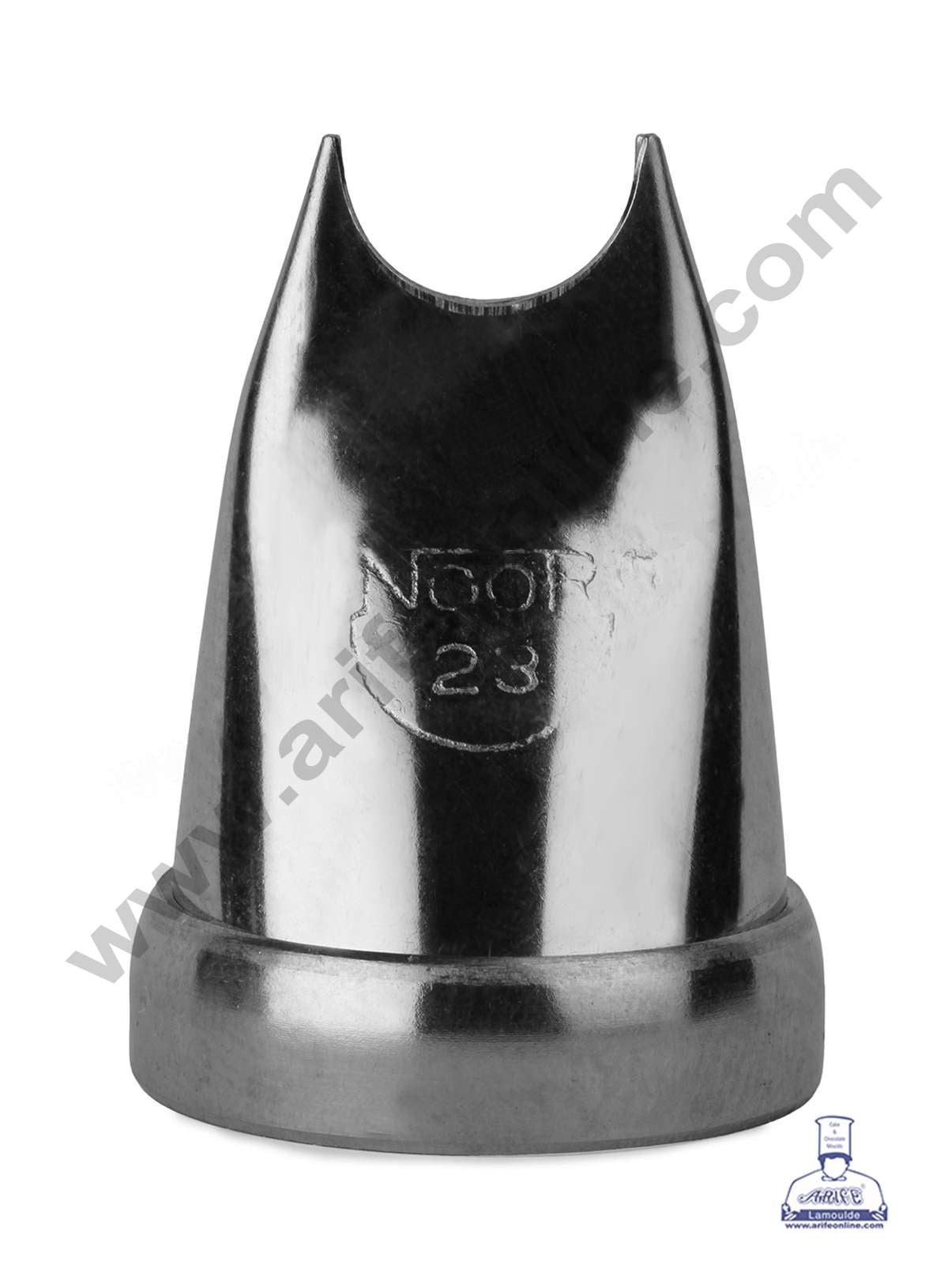 Small Noor Nozzle - No. 23 Raised Band Wide Design Piping Nozzle with Collar Ring (MOQ 50 PCS)