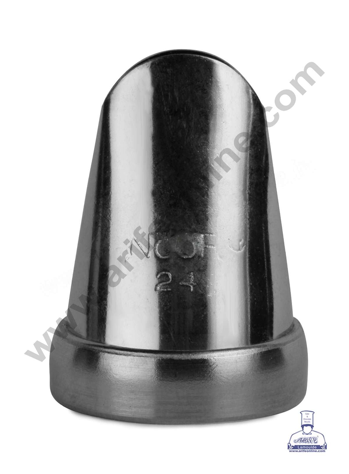 Small Noor Nozzle - No. 24 Frill | Border Ribbon Design Piping Nozzle with Collar Ring (MOQ 50 PCS)