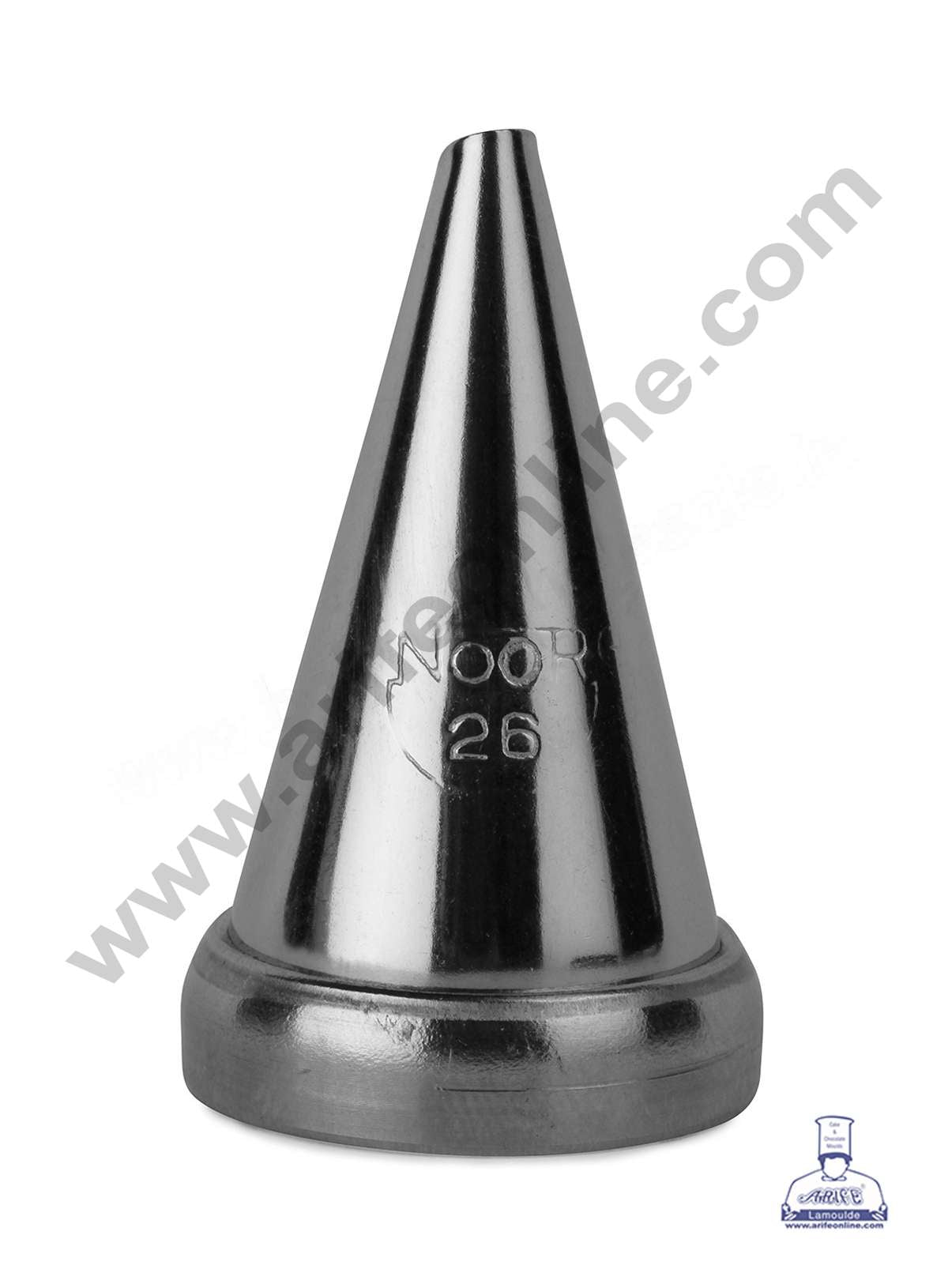 Medium Noor Nozzle - No. 26 Beads | Dots | Lines | Writing Design Piping Nozzle with Collar Ring  (MOQ 50 PCS)