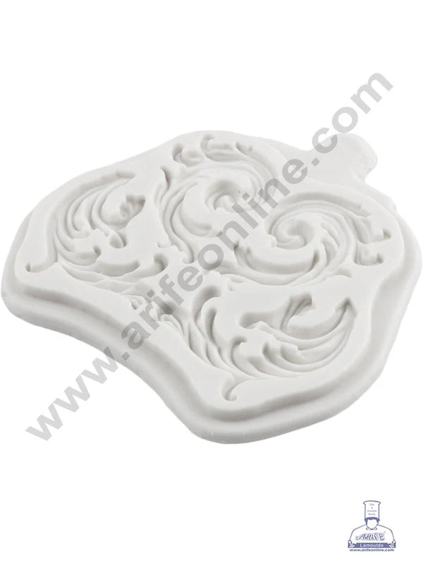 4 Cavity Big Sculpted Vintage Flower Lace Silicone Fondant Mould Marzipan Mould  SBSP-DYF7525 (MOQ 12 PCS) (OE)