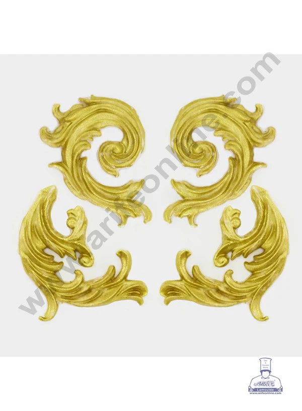 4 Cavity Big Sculpted Vintage Flower Lace Silicone Fondant Mould Marzipan Mould  SBSP-DYF7525 (MOQ 12 PCS) (OE)