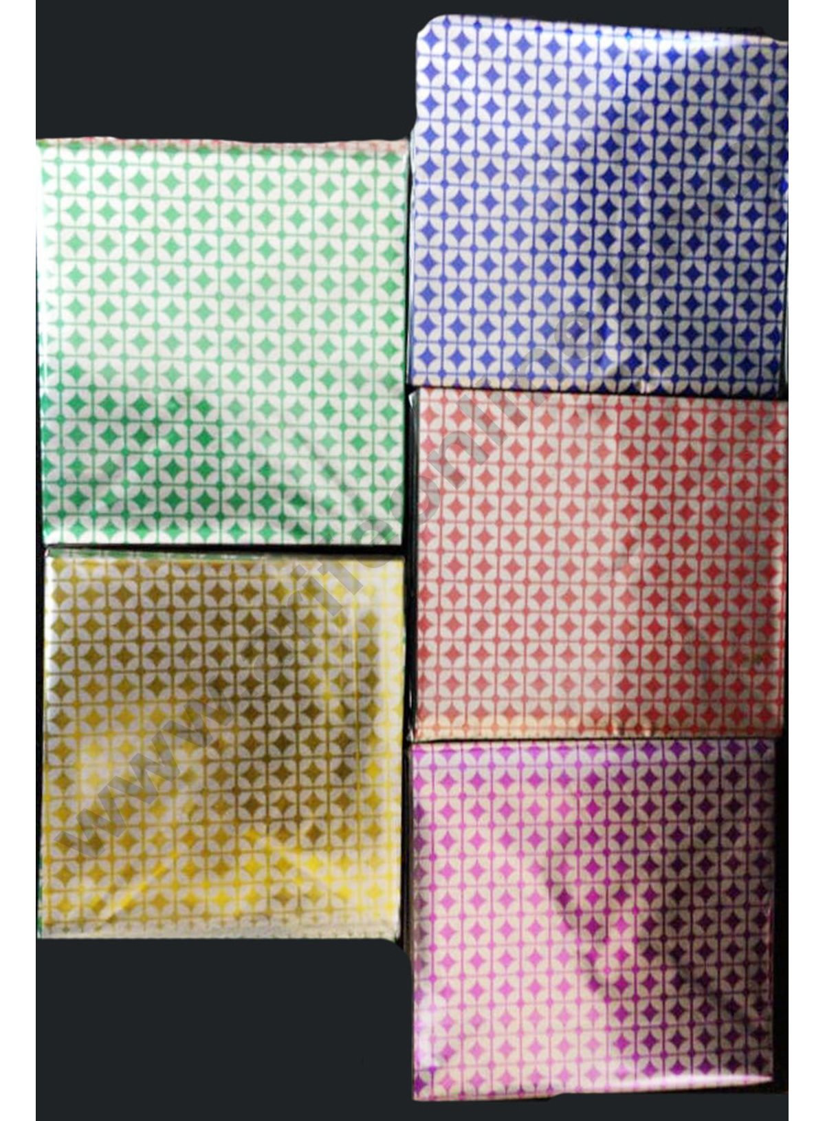 Optical Illusion Metallic Plastic Chocolate Wrapper, Multicolour 200 Pcs Pack (MOQ 12 PACK)
