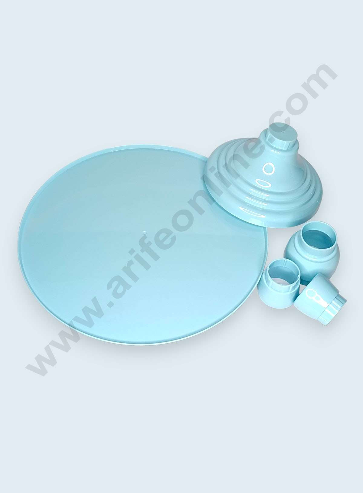 Adjustable Plastic Cake Stand | Cupcake Stand | Display Stand - Pastel Blue (MOQ 12 PCS)