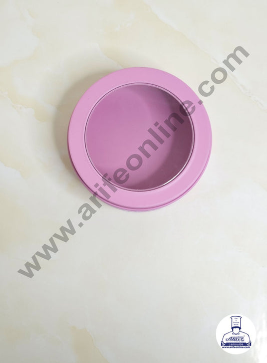 Dream Tin with Window (IMP) | Dream Cake Tin Torte cake Cookie Cake Tin - Pink Color - 11 cm X 5cm (MOQ 1 BOX)  (FE)