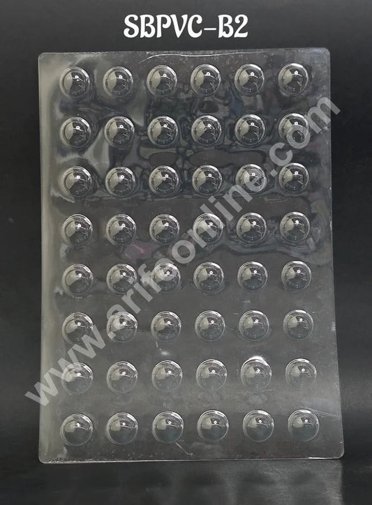Clear Plastic PVC Half Sphere Chocolate Mould – 48 Cavity | Dome Shape Polycarbonate Mold (MOQ 50 PCS) (RE)