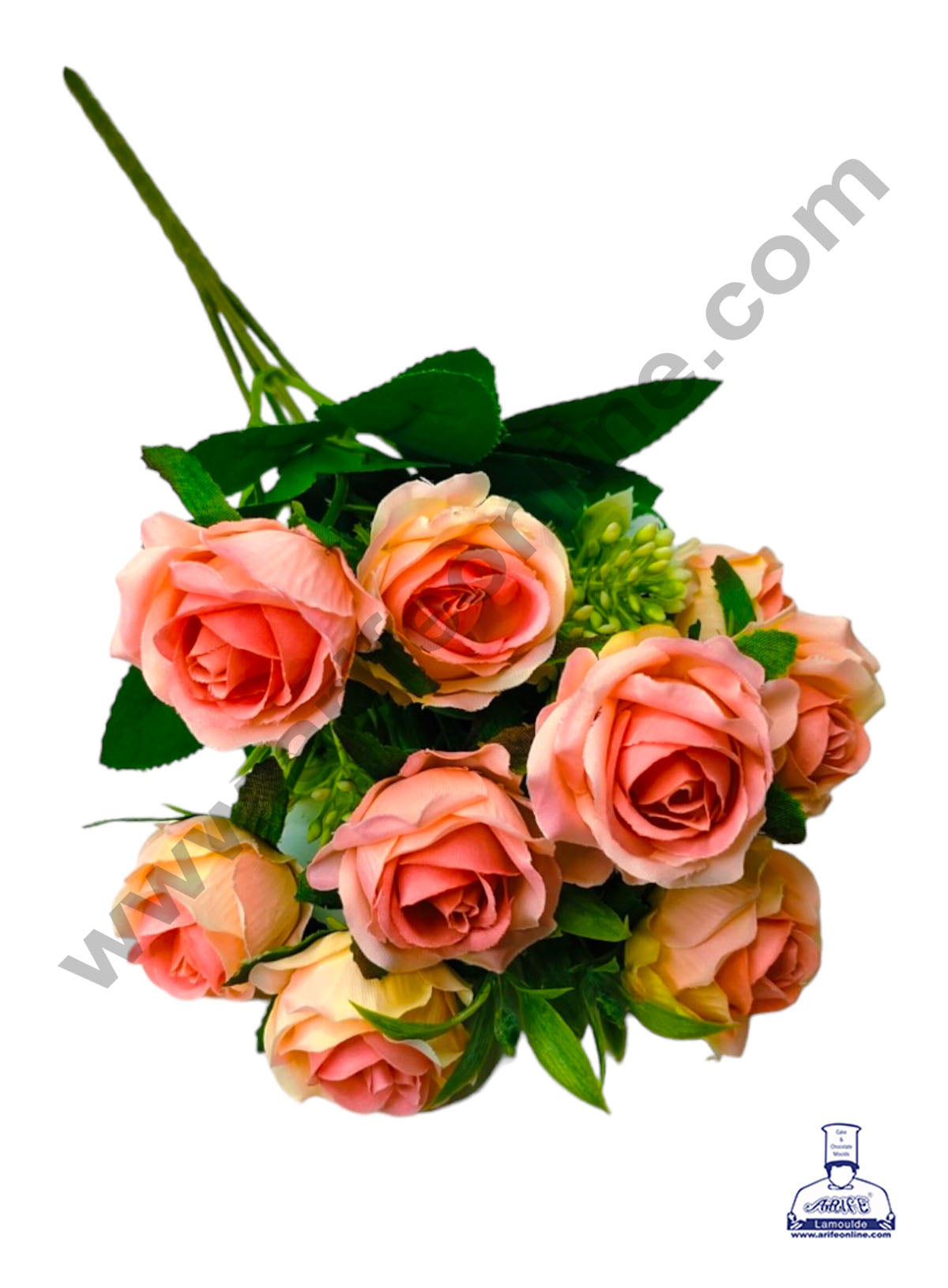 Rose Artificial Flower For Cake Decoration – (1 Bunch) (MOQ 12 BUNCH)