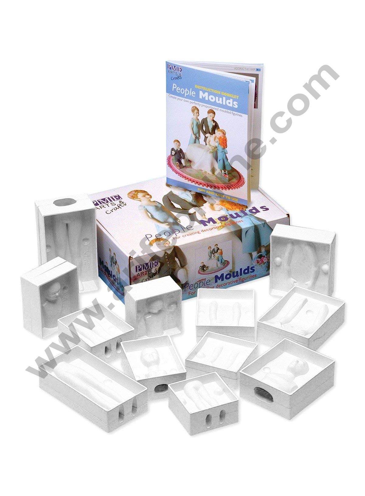 4 Set Fondant 3D People Shaped Cake Figure Mold Family Set Human Body Decorating Mould for Men Women Children, Set of 24 Pieces (MOQ 12 PCS)  (IFD)
