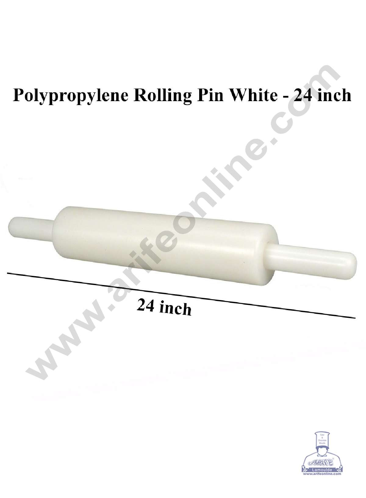 Polypropylene Rolling Pin White - 24 inch (MOQ 6 PCS) (EOD)