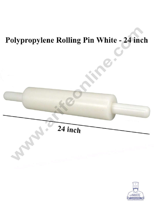Polypropylene Rolling Pin White - 24 inch (MOQ 6 PCS) (EOD)