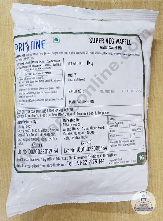 Pristine Cake Premix Super Veg Waffle Sweet Mix Sponge 1 Kg Pack