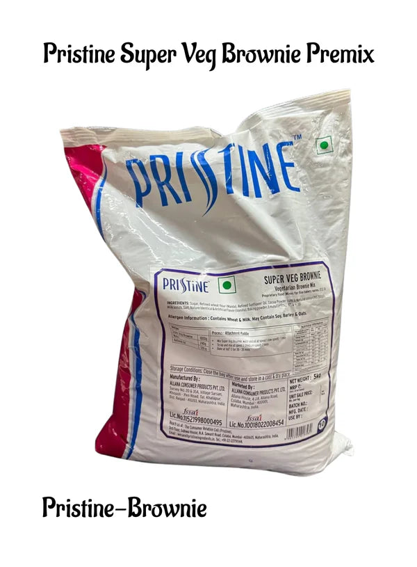 Pristine Super Veg Brownie Premix | Chocolate Brownie Premix | 5 Kg Pack(Pristine-Brownie)