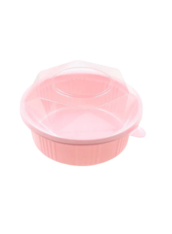 5 Pcs Pvc Container Round With Diamond Lid | Dessert Package (SB-ZY050)  (MOQ 100 PCS)(AO.5)
