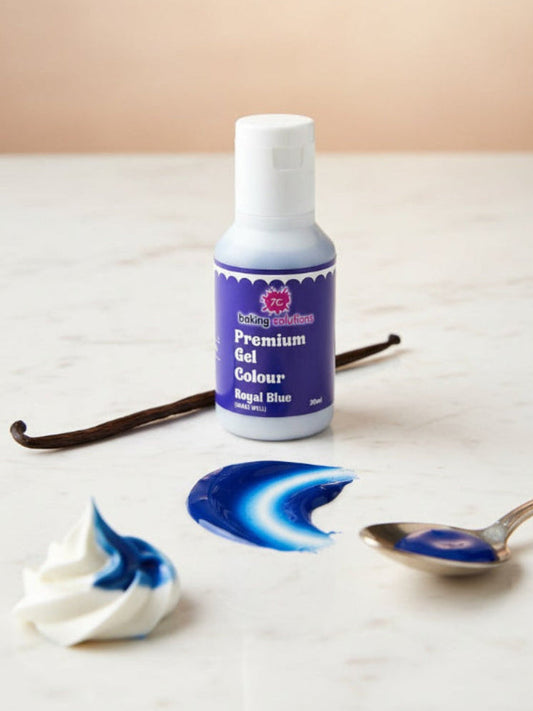 7C Edible Premium Gel Color Food Colouring for Icing, Cakes Decor, Baking, Fondant Colours - Royal Blue   12 (MOQ 12 PCS) (RA.24)
