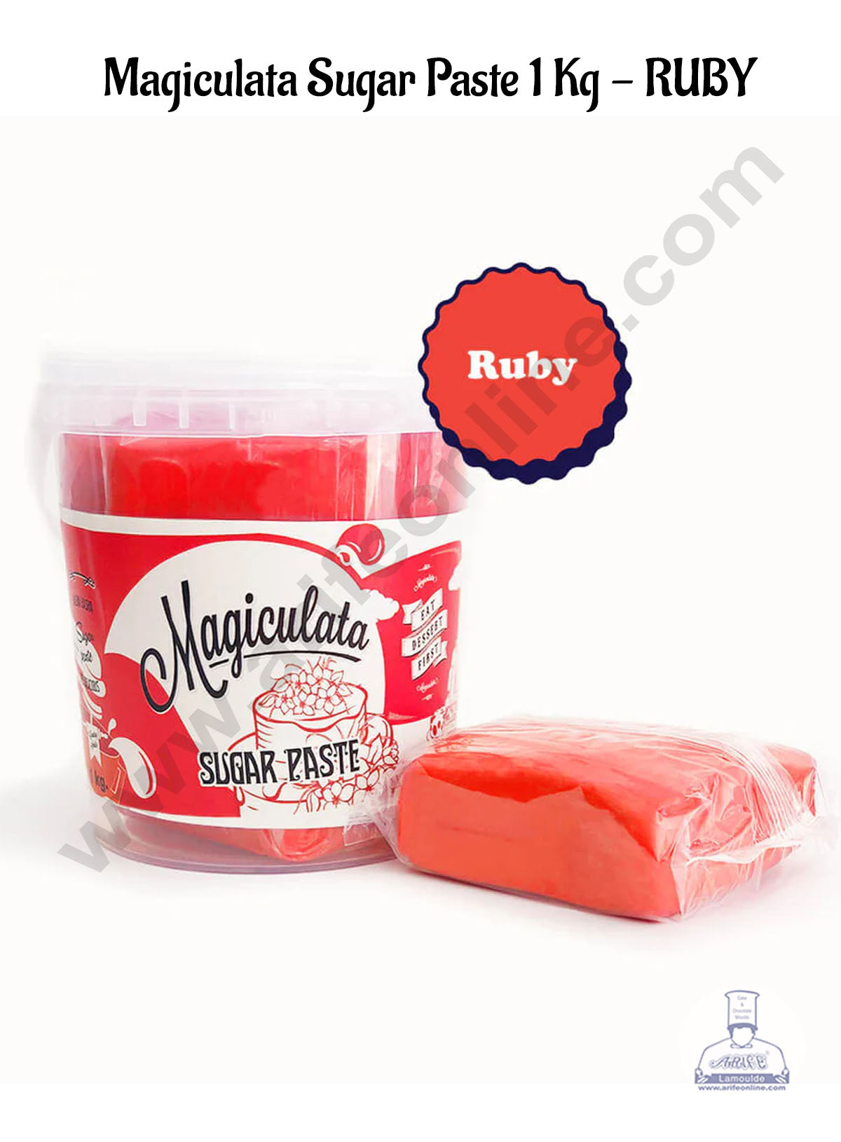 Magiculata Sugar Paste 1 Kg - Ruby (MOQ 6 KG ) (RLF)