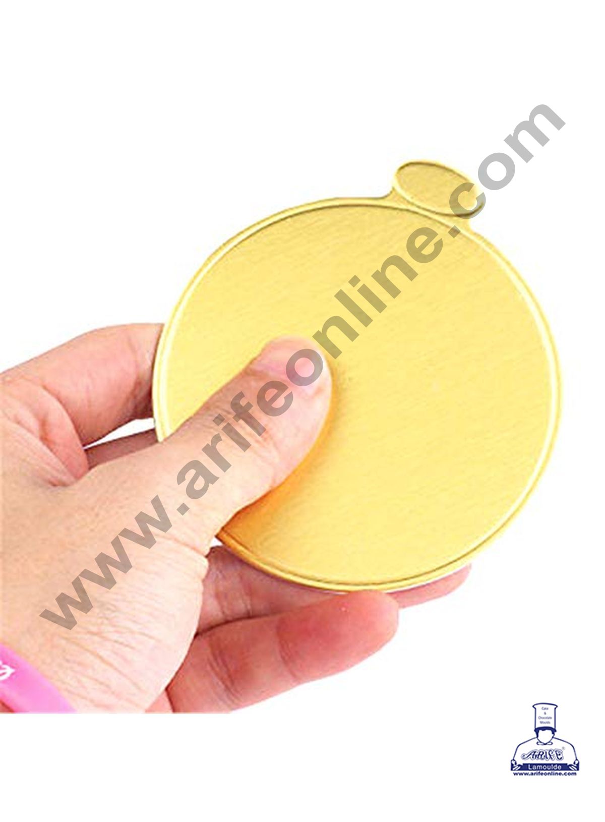 Cake Decor Round Pastry Base Boards - Gold 100 Pcs Pack
