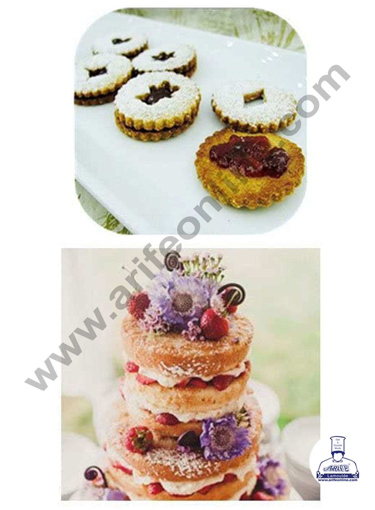 Cake Decor Double Sided Plastic 6 pcs Round Shaped Plastic Cookie Biscuit Pastry Fondant and Cake Cutter