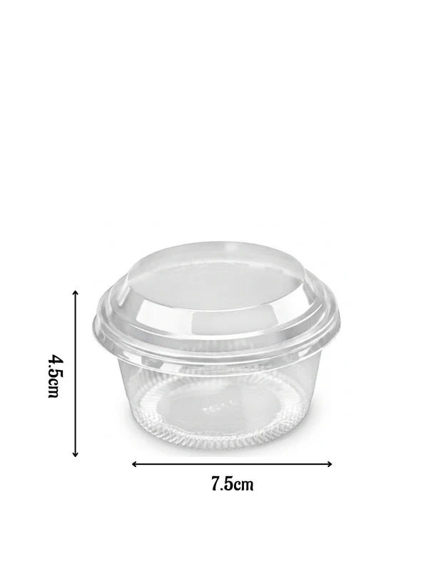5 Pcs Pvc Container Round Mousse Cup With Lid | Dessert Package (SB-QF581)  (MOQ 100 PCS) (M)