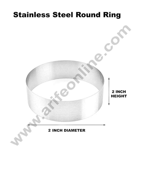 Round Cake Ring and Burger Ring Stainless Steel Heavy Ring (2 inch Diameter X 2 inch Height ) (MOQ 12 PCS)